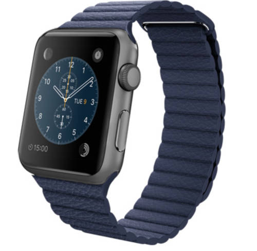 Smart Watches - Apple Watch - Series 2 | 42mm Space Grey Aluminium Case with Midnight Blue 